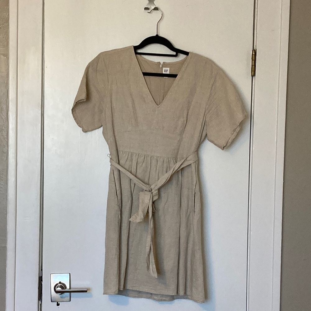 GAP V Neck Linen Dress